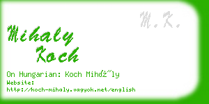 mihaly koch business card